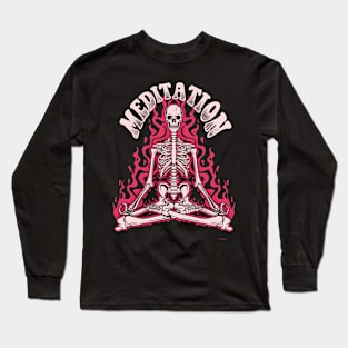 Meditation skull Long Sleeve T-Shirt